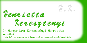 henrietta keresztenyi business card